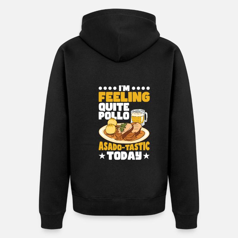 Spanisches Essen - Unisex Premium Bio Zip Hoodie - Schwarz