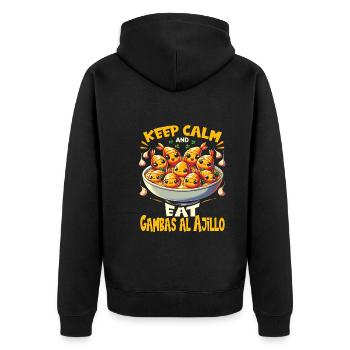 Cuisine espagnole - Veste à capuche bio Premium Unisexe - noir - Dos - Nico (187cm)