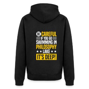 Philosophie - Veste à capuche bio Premium Unisexe - noir - Dos - Nico (187cm)