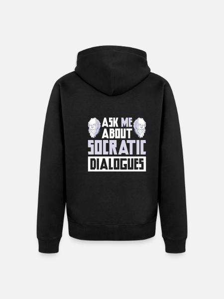 Philosophy - Unisex Premium Organic Zip Hoodie - black