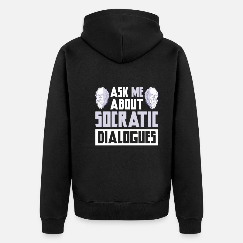 Philosophie - Unisex Premium Bio Zip Hoodie - Schwarz