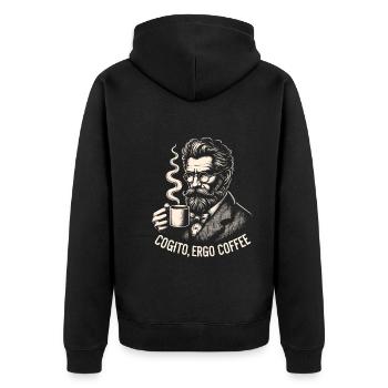 Philosophie - Veste à capuche bio Premium Unisexe - noir - Dos - Nico (187cm)