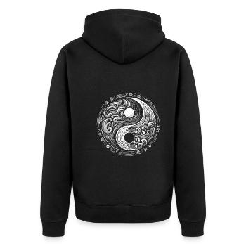 Philosophie - Veste à capuche bio Premium Unisexe - noir - Dos - Nico (187cm)
