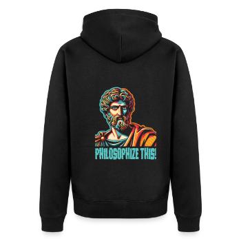 Philosophie - Veste à capuche bio Premium Unisexe - noir - Dos - Nico (187cm)