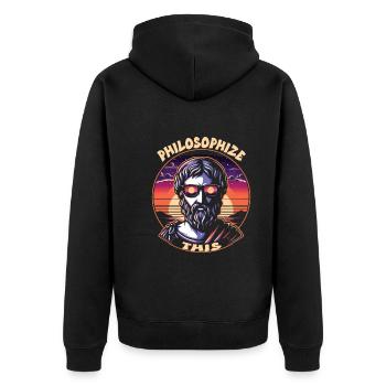 Philosophie - Veste à capuche bio Premium Unisexe - noir - Dos - Nico (187cm)