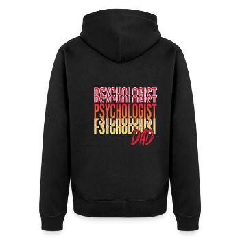 Psychologue - Veste à capuche bio Premium Unisexe - noir - Dos - Nico (187cm)