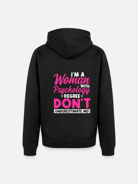 Psychologist - Unisex Premium Organic Zip Hoodie - black