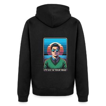 Psychologue - Veste à capuche bio Premium Unisexe - noir - Dos - Nico (187cm)