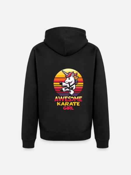 Karaté - Veste à capuche bio Premium Unisexe - noir