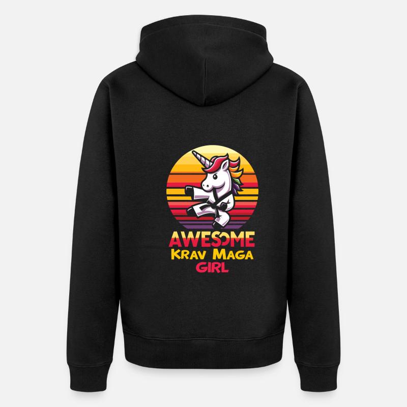 Krav Maga - Veste à capuche bio Premium Unisexe - noir