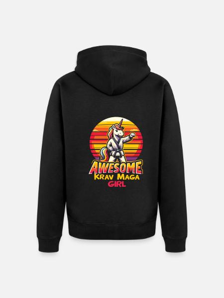 Krav Maga - Veste à capuche bio Premium Unisexe - noir