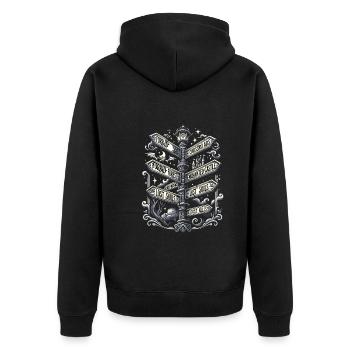 Gothique - Veste à capuche bio Premium Unisexe - noir - Dos - Nico (187cm)