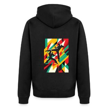 Capoeira - Veste à capuche bio Premium Unisexe - noir - Dos - Nico (187cm)