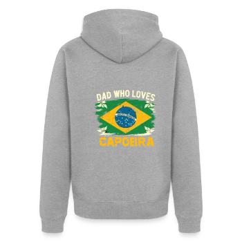 Capoeira - Veste à capuche bio Premium Unisexe - gris chiné - Dos - Nico (187cm)