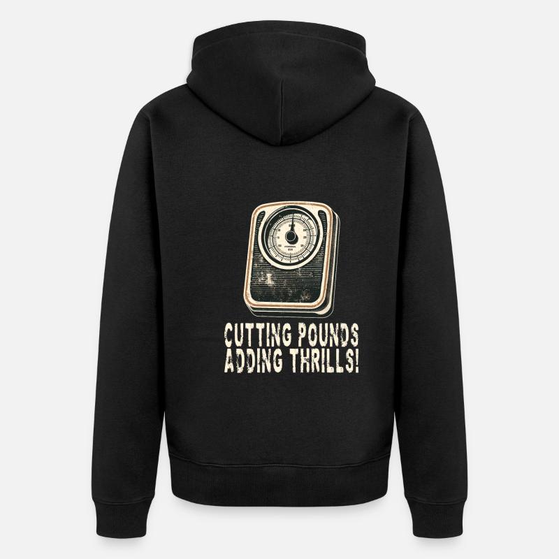 decrease - Unisex Premium Organic Zip Hoodie - black