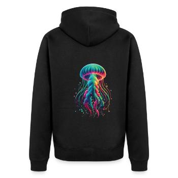 Méduse - Veste à capuche bio Premium Unisexe - noir - Dos - Nico (187cm)