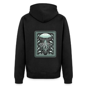 Méduse - Veste à capuche bio Premium Unisexe - noir - Dos - Nico (187cm)