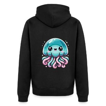 Méduse - Veste à capuche bio Premium Unisexe - noir - Dos - Nico (187cm)