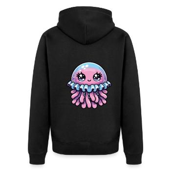 Méduse - Veste à capuche bio Premium Unisexe - noir - Dos - Nico (187cm)
