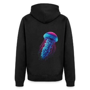 Méduse - Veste à capuche bio Premium Unisexe - noir - Dos - Nico (187cm)