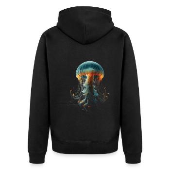 Méduse - Veste à capuche bio Premium Unisexe - noir - Dos - Nico (187cm)