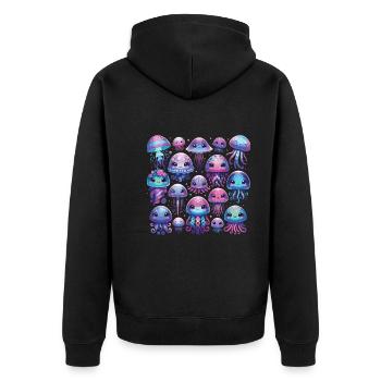 Méduse - Veste à capuche bio Premium Unisexe - noir - Dos - Nico (187cm)