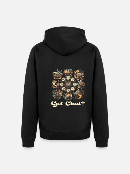Chai - Unisex Premium Organic Zip Hoodie - black