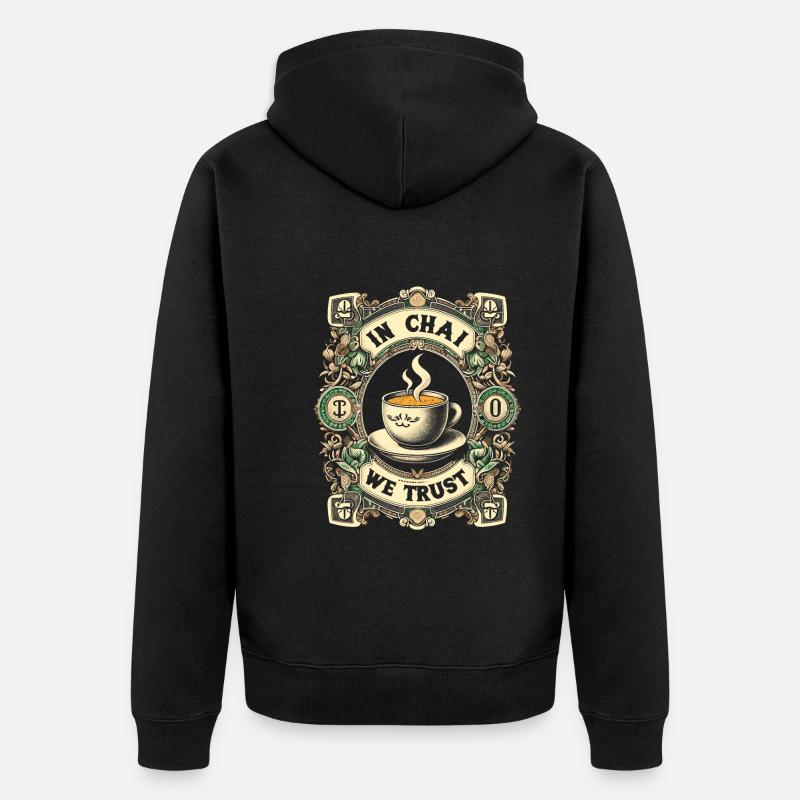 Chai - Unisex Premium Bio Zip Hoodie - Schwarz