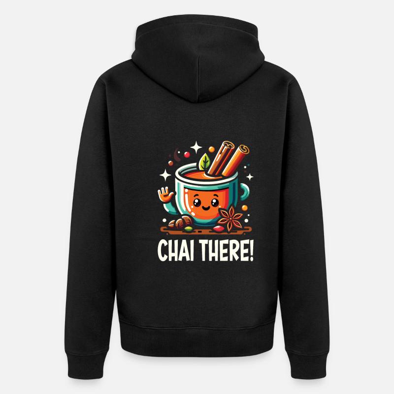 Chai - Unisex Premium Bio Zip Hoodie - Schwarz