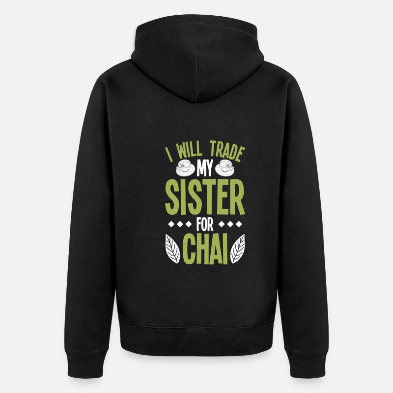 Chai - Unisex Premium Bio Zip Hoodie - Schwarz