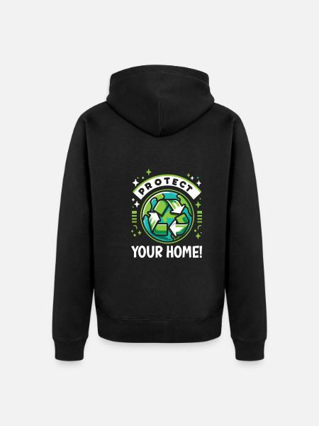 Environmental protection - Unisex Premium Organic Zip Hoodie - black
