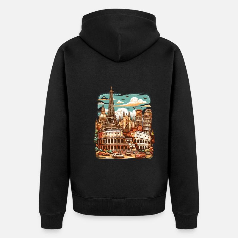 Vacances - Veste à capuche bio Premium Unisexe - noir