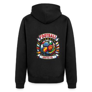Football - Veste à capuche bio Premium Unisexe - noir - Dos - Nico (187cm)