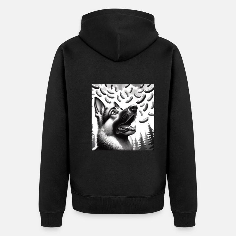 Chien de berger - Veste à capuche bio Premium Unisexe - noir