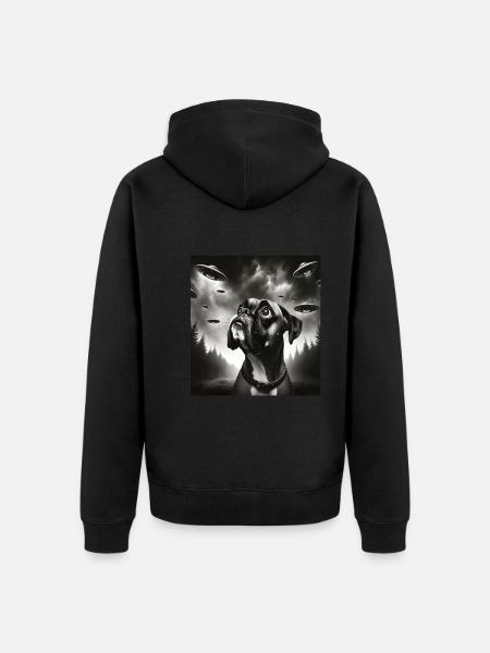 Boxer - Unisex Premium Organic Zip Hoodie - black
