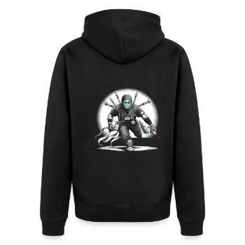 Geriatric nurse - Unisex Premium Organic Zip Hoodie - black - Back - Nico (187cm)