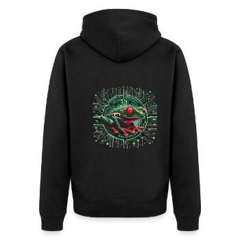 Grenouille - Veste à capuche bio Premium Unisexe - noir - Dos - Nico (187cm)