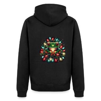 Grenouille - Veste à capuche bio Premium Unisexe - noir - Dos - Nico (187cm)