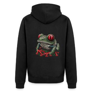 Grenouille - Veste à capuche bio Premium Unisexe - noir - Dos - Nico (187cm)