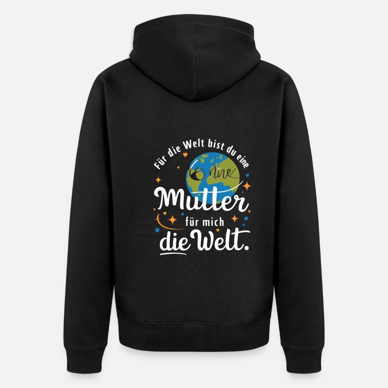 Muttertag - Unisex Premium Bio Zip Hoodie - Schwarz