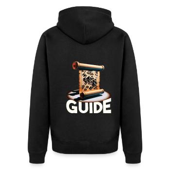 Mittelalter Markt - Unisex Premium Bio Zip Hoodie - Schwarz - Hinten - Nico (187cm)