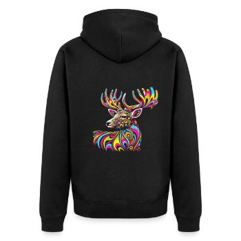 Hippie Festival - Veste à capuche bio Premium Unisexe - noir - Dos - Nico (187cm)