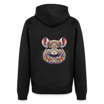 Hippie Festival - Unisex Premium Bio Zip Hoodie - Schwarz - Hinten - Nico (187cm)