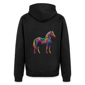Hippie Festival - Veste à capuche bio Premium Unisexe - noir - Dos - Nico (187cm)