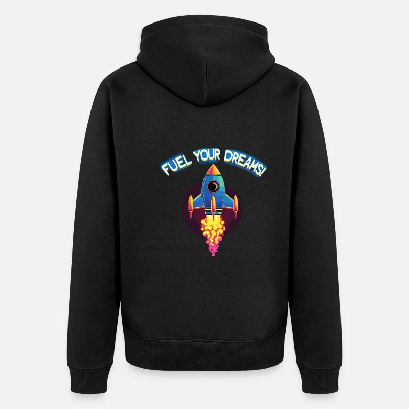 Fusée - Veste à capuche bio Premium Unisexe - noir