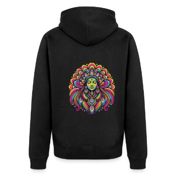 Hippie Festival - Veste à capuche bio Premium Unisexe - noir - Dos - Nico (187cm)