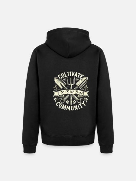 Garten - Unisex Premium Bio Zip Hoodie - Schwarz