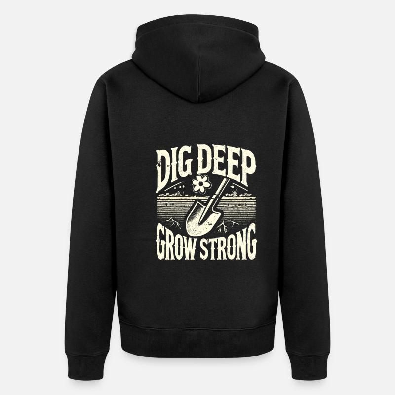 Garten - Unisex Premium Bio Zip Hoodie - Schwarz