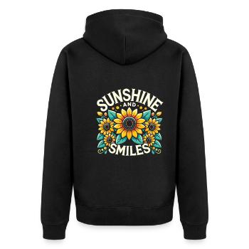 Garten - Unisex Premium Bio Zip Hoodie - Schwarz - Hinten - Nico (187cm)