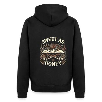 Garten - Unisex Premium Bio Zip Hoodie - Schwarz - Hinten - Nico (187cm)